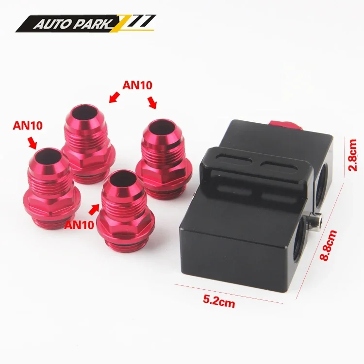 Oil Filter Sandwich Adaptor With In Line Oil Thermostat sandwich AN10 fitting Oil sender plate Adapter