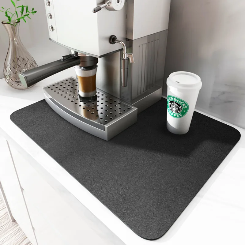 Cross-Border Coffee Machine Water-Absorbing Quick-Drying Mat Household Bowl Plate Drying Non-Slip Mat Bar Table Kitchen Countert