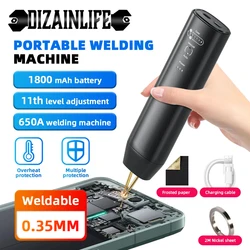 Portable Battery Spot Welder DIY Handheld Spot Welding Machine 11 Gears Adjustable for 18650 Lithium Battery Automatic Manual