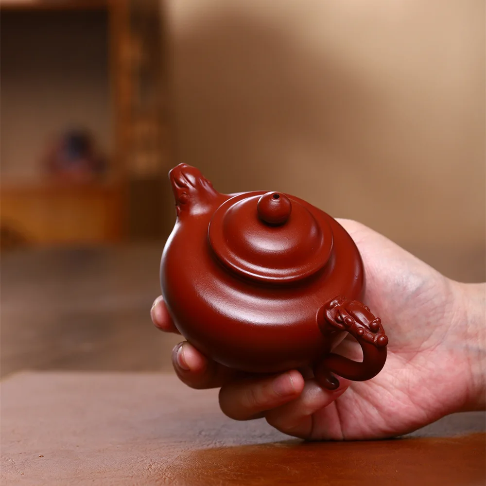 190ml Yixing Purple Clay Teapots traditional handmade Filter Kettle Master Handmade Cinnabar Zisha Teaware