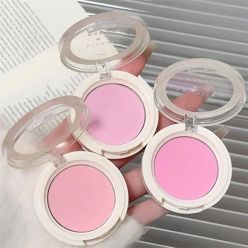 Paleta Monocromática Face Blush, Leite Peach, Pigmento Mineral, Bochecha Blush, Contorno Profissional, Sombra, Rosa, Maquiagem Bl