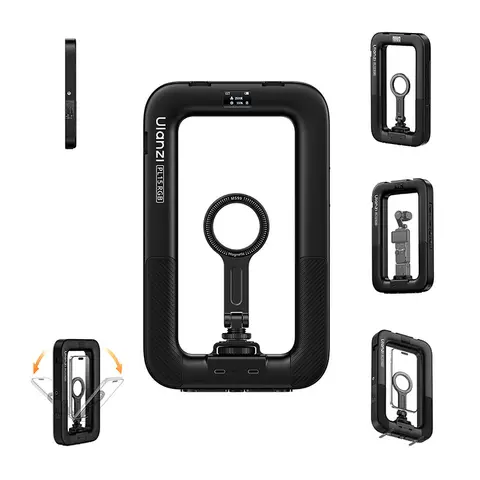Ulanzi PL15RGB Handheld RGB Ring Light 3 Lighting Modes with 1/4" Mount for Smartphone Action Camera Livestreaming Vlog Shots