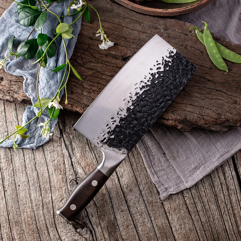 

Slicing Cleaver 5Cr15 Super Sharp Blade Kitchen Chef Knives Chinese Forged Knife Multifunction Kitchen Chopping Knives RivetHand