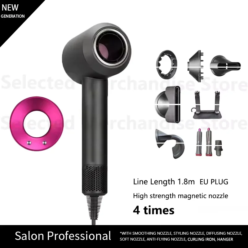 

Профессиональный сверхвысокоскоростной фен с постоянной температурой и отрицательными ионами 5, мощный портативный фен для дома и путешествий