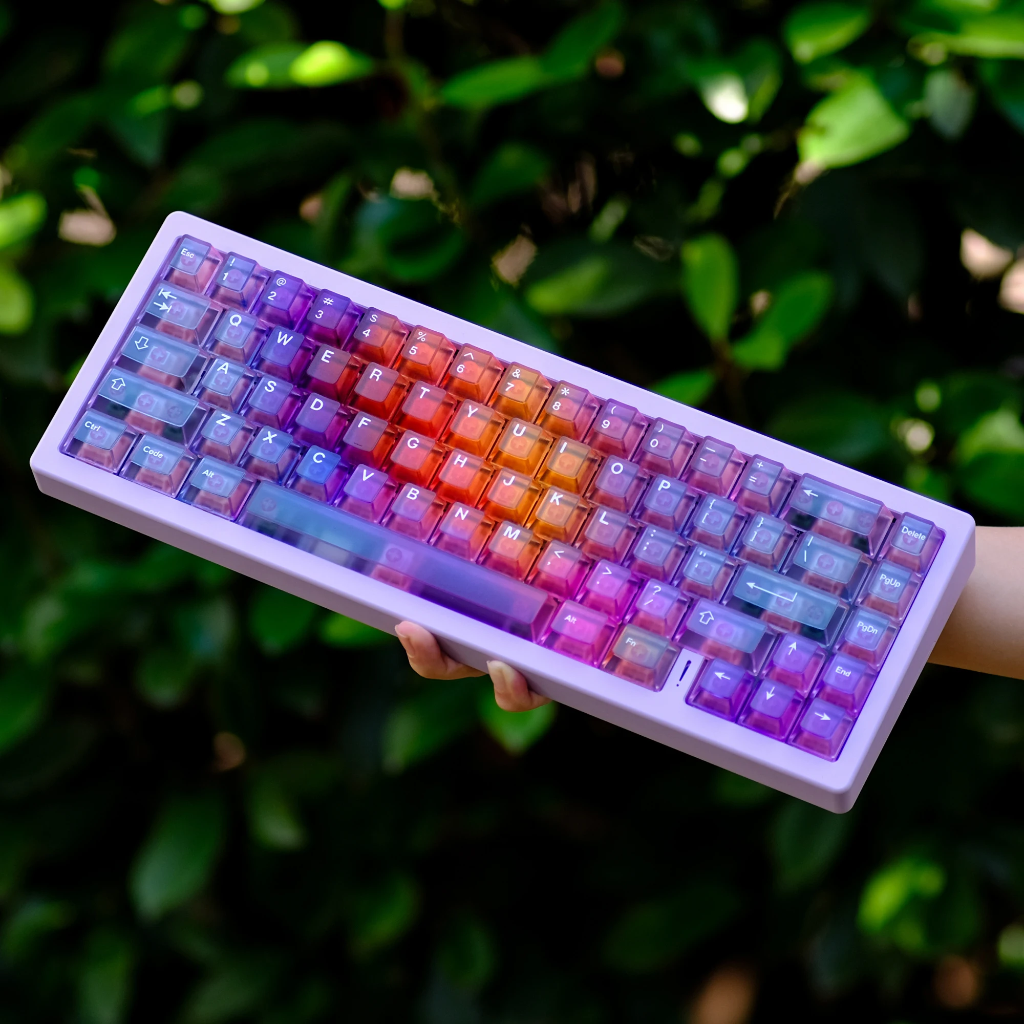 

122 keys Aifei Transparent Keycaps Cherry Profile Colorful Foggy PC Keycap For MX Cherry 61 64 68 87 96 104 Mechanical Keyboard