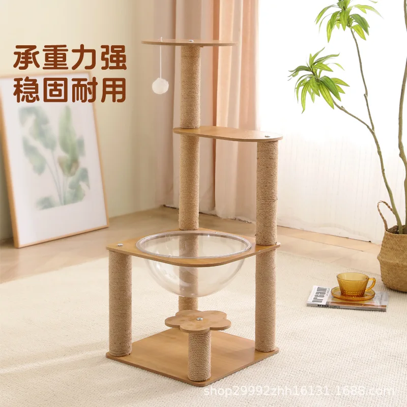 

Cat climbing frame Space capsule Cat scratching column Wear-resistant and scratch-resistant No floor space Self-hi No odor Sisal
