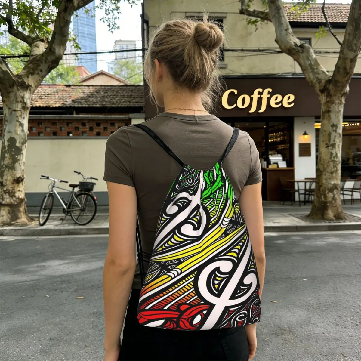 TNT - Rasta Design Backpacks Casual Drawstring Bags Sports Bag Book Bags for Man Woman School
