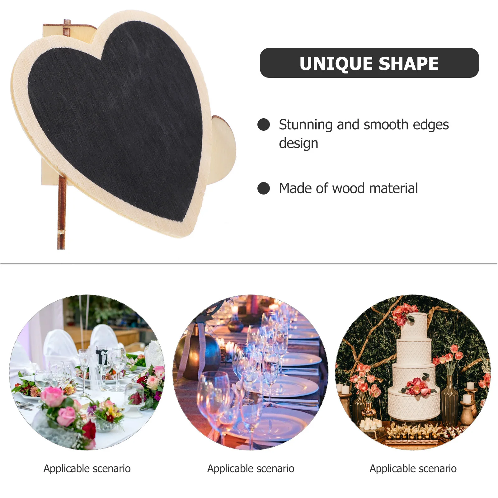 

Wooden Chalkboard Message Board Desktop Sign Small Chic Table Chalk Board Sign for Shop Buffet Cafe Party Decor Mini Blackboard