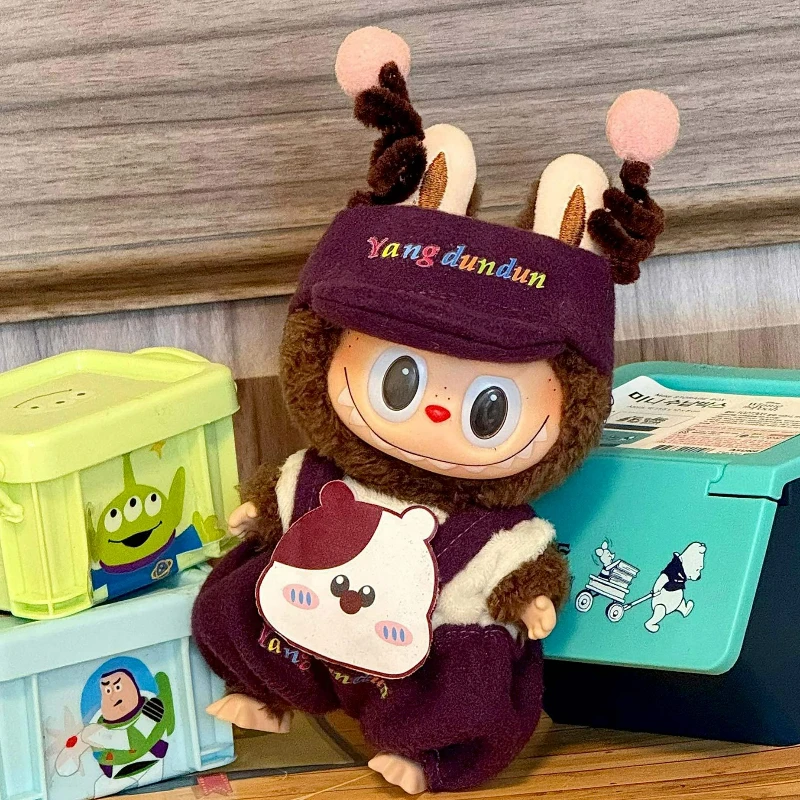 

New 17cm Clothes Doll for Labubu Doll Clothing Set Hat DIY Cute Skirt Accessories Training Sitting Party Games Toys for Labubu