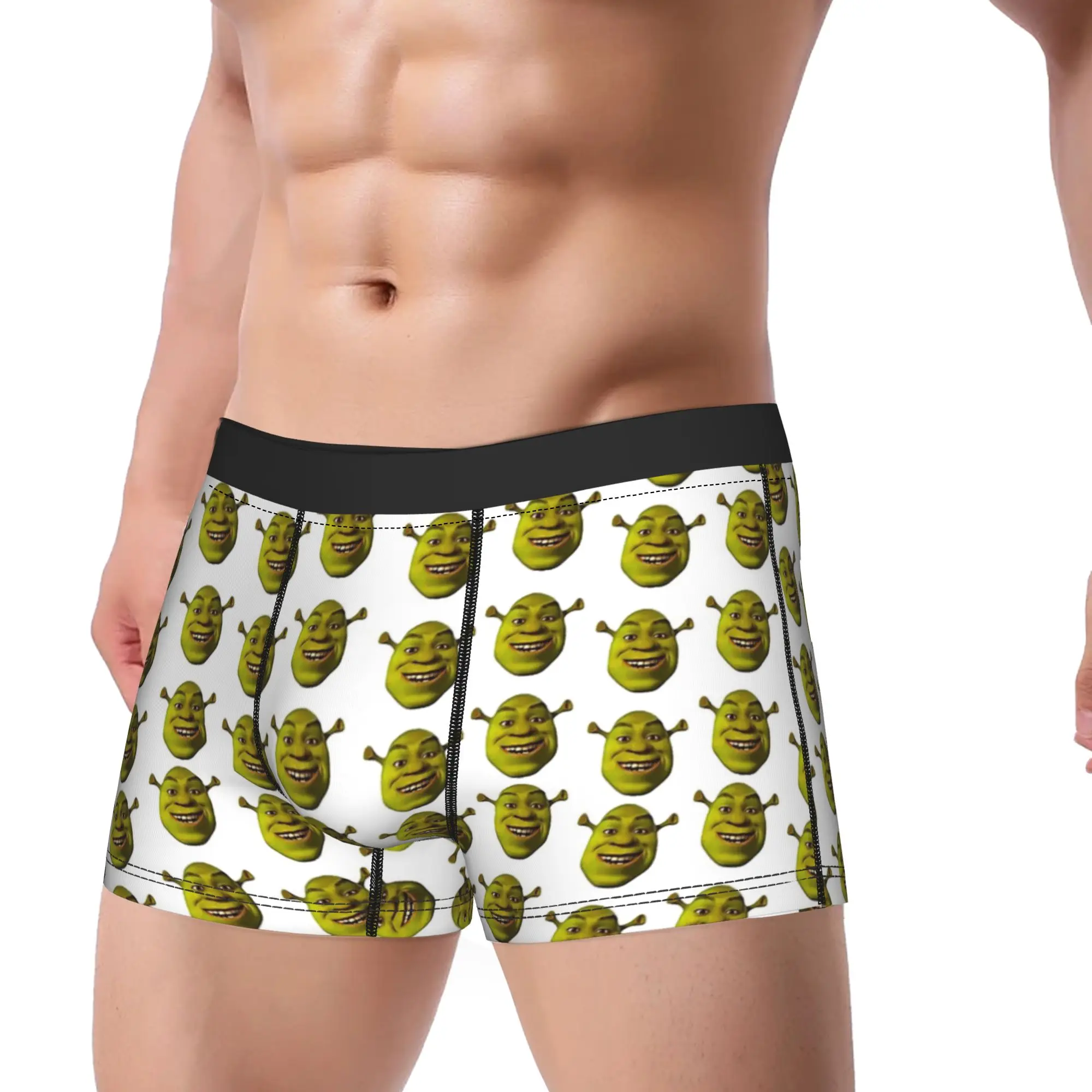 

Little S-Shreks Meme Men's Underwear Boxer Briefs Shorts Panties Hot Breathable Underpants for Male Plus Size