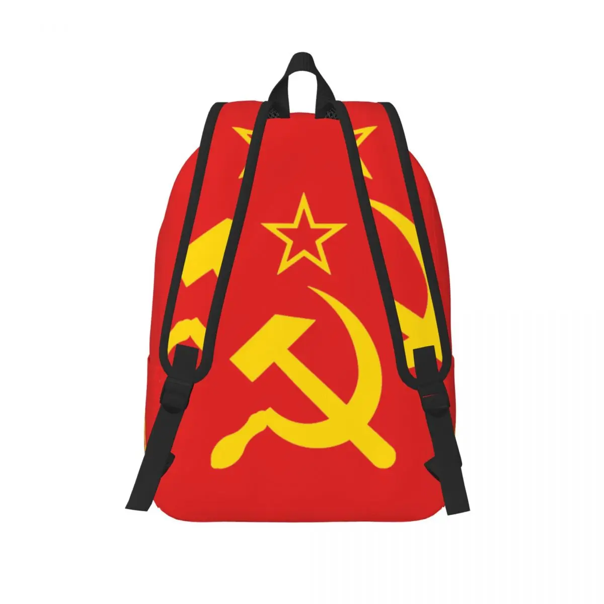 Mochila de lona con bandera rusa soviética para hombre y mujer, morral de viaje con diseño de martillo y hoz URSS, CCCP, ideal para estudiantes, ordenador portátil y regalo