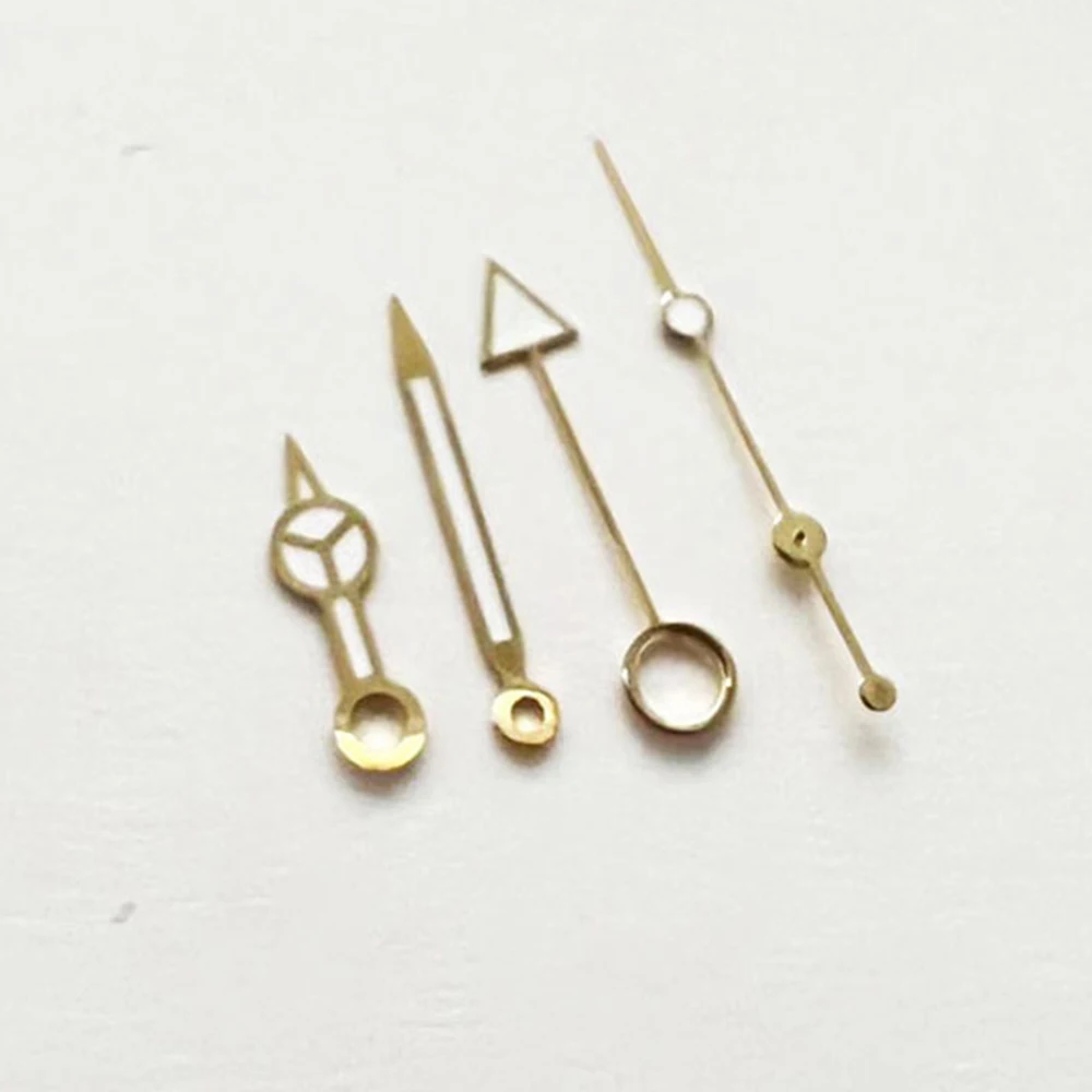 1 Set Gold/Rose Gold Watch Hands Green Luminous NH34 Hands GMT Pointers for NH34 Movement Watch Needle Accessories