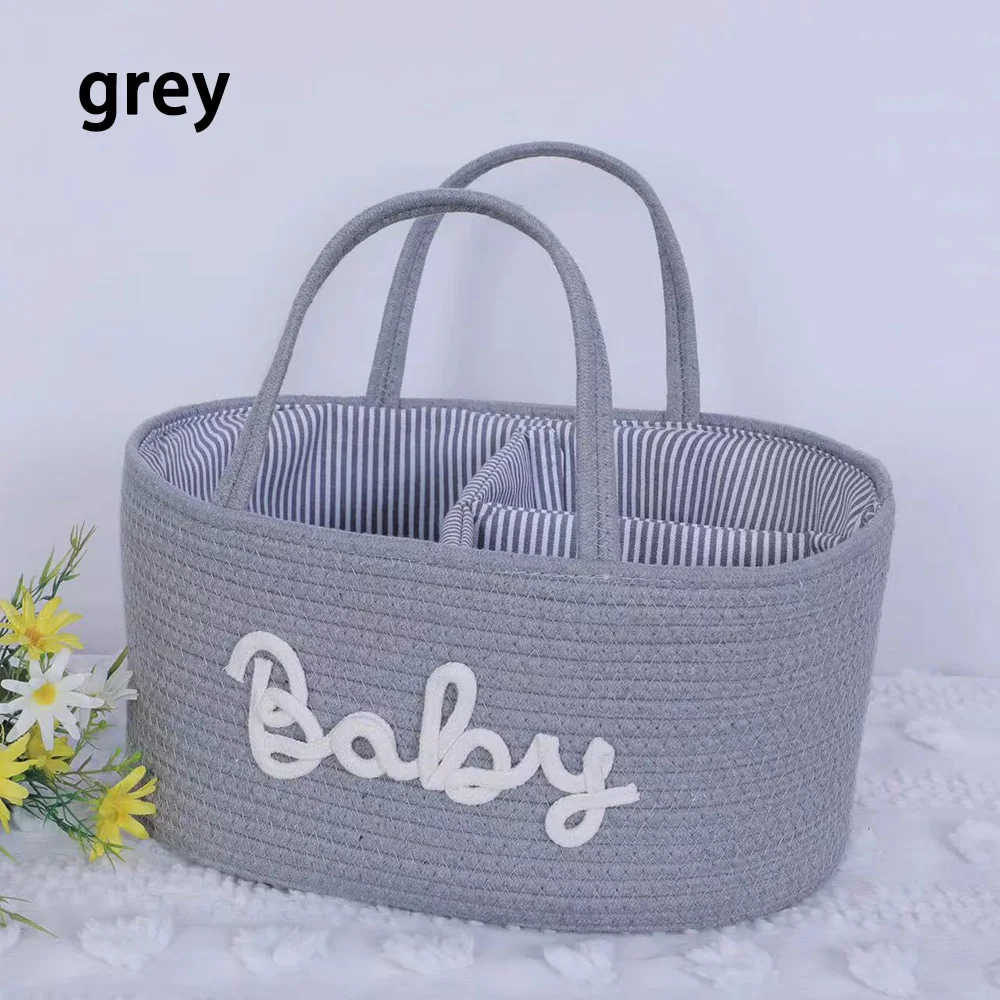 Portable Storage Basket For Storing Baby Necessities Feeding Bottle And Diaper Storage Basket