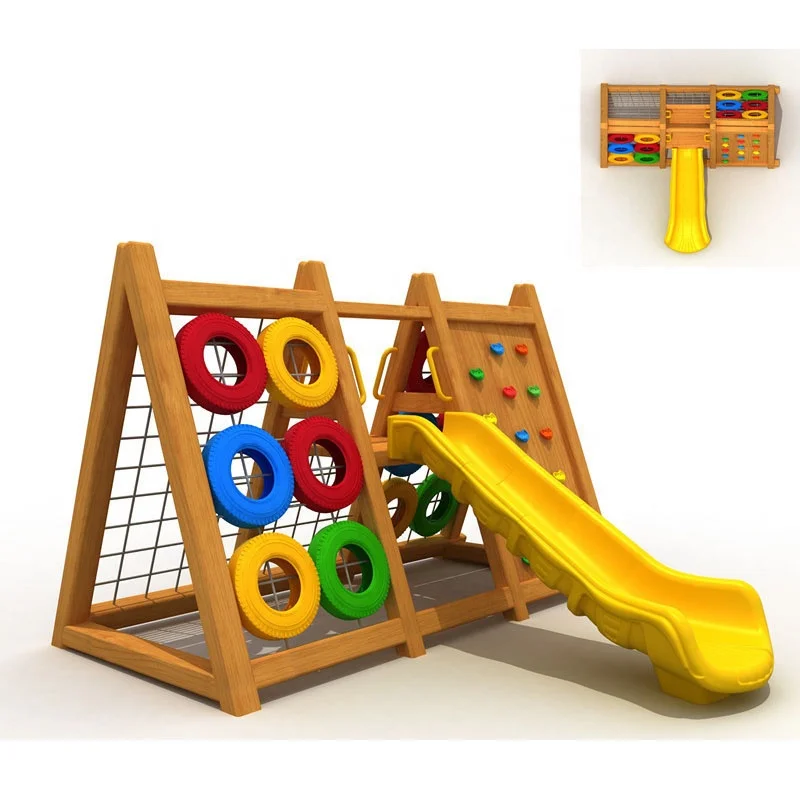 Kindergarten Outdoor   Children's Physical Training Combination Slide Large Climbing Frame