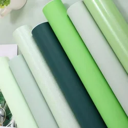 Dark Green Self-Adhesive Wallpaper Bedroom Kitchen Cabinet Furniture Stickers PVC Waterproof Vinyl Wall Contact Paper Home Decor