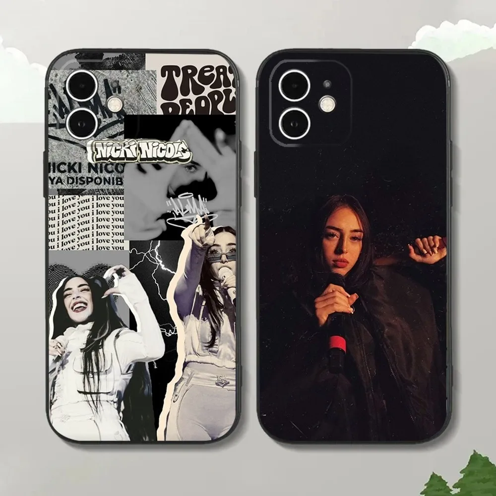 Singer N-Nicki N-Nicole Phone Case For iPhone15,14,13,12 Mini 11 Pro XR,X,XS,MAX 7,8 Plus Silicone Cover Soft Black