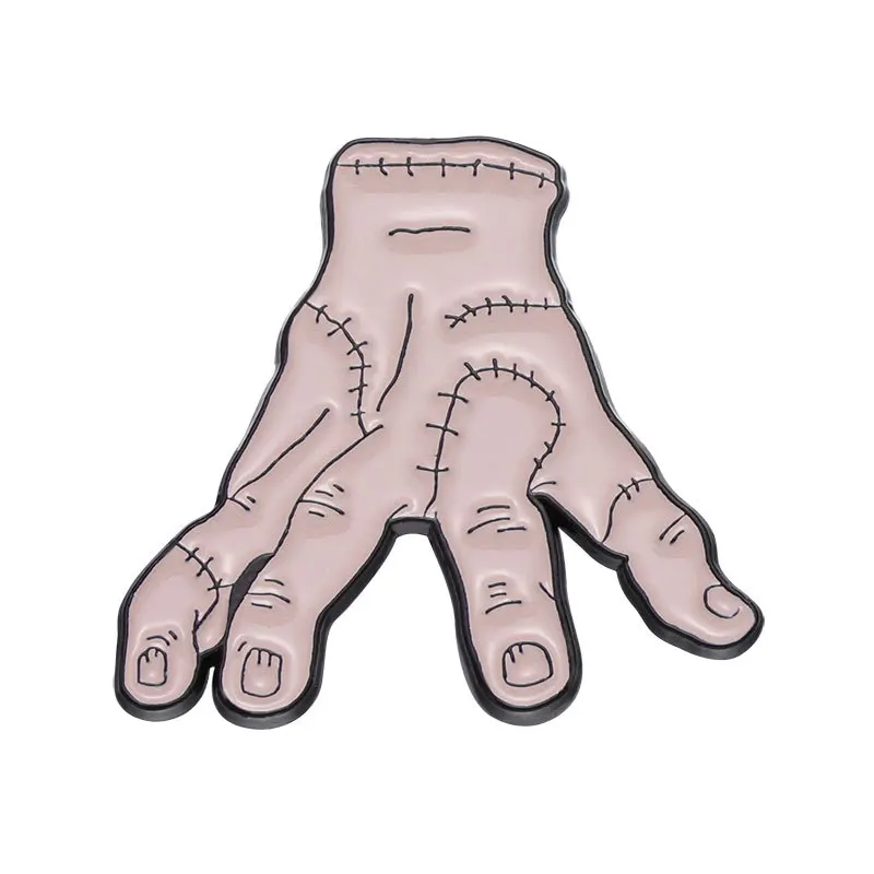 Halloween Ghost Hand Alloy Drip Oil Brooch Cartoon Fun Women's Brooch Clothing Accessories  Jewelry Gift Friends