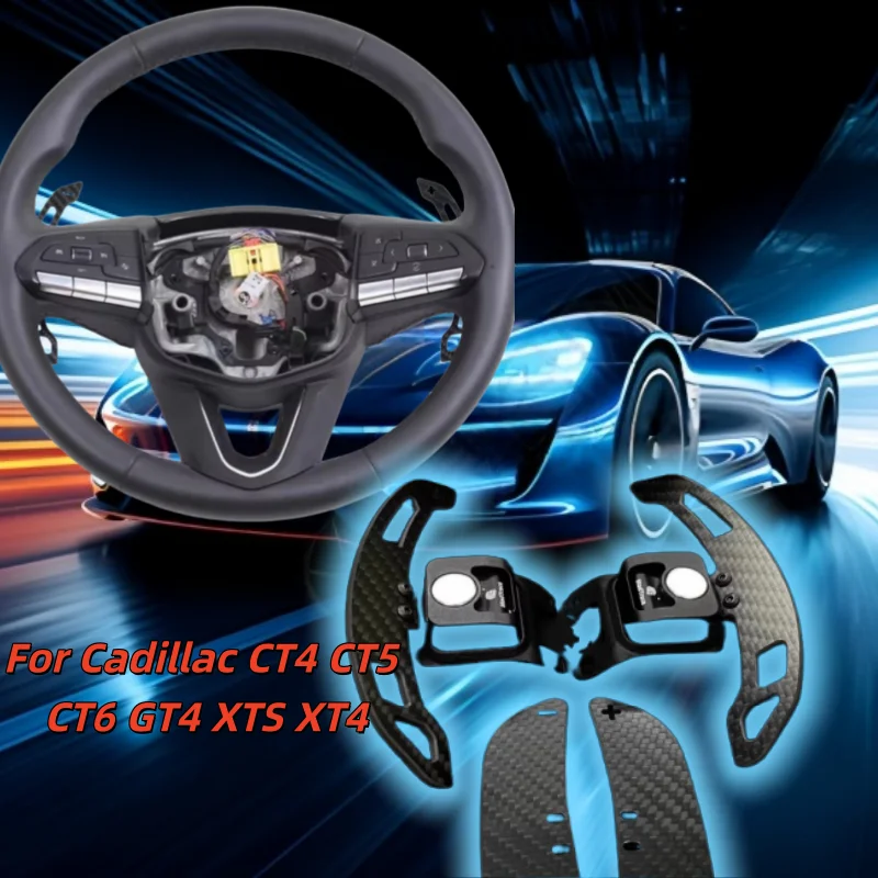 

Steering Wheel Magnetic Shift Paddles Carbon Fiber For Cadillac CT4 CT5 CT6 GT4 XTS XT4 Car Interior Accessories