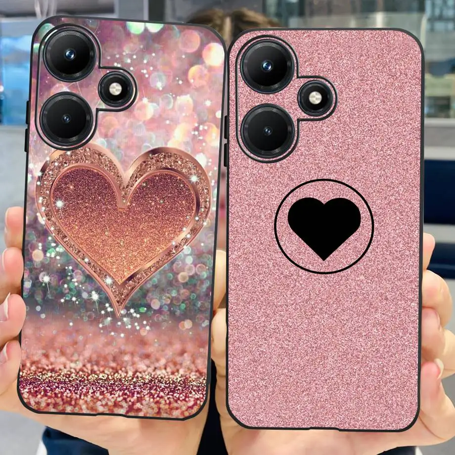 Couple Love Heart Pattern Back Case For Infinxi Hot 30 Play NFC Hot 30i NFC Hot30 Phone Fundas Soft Shockproof Silicone Capas