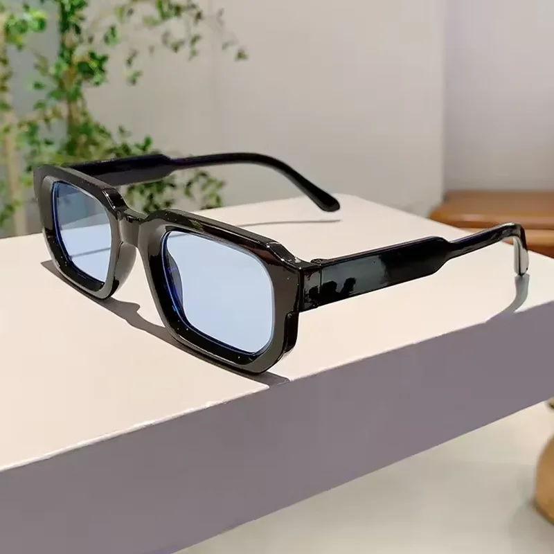 New Men Vintage Rectangle Frame Sunglasses Fashion Retro Sun Glasses Luxury Brand Design Glasses UV400 Eyewear Women Goggles