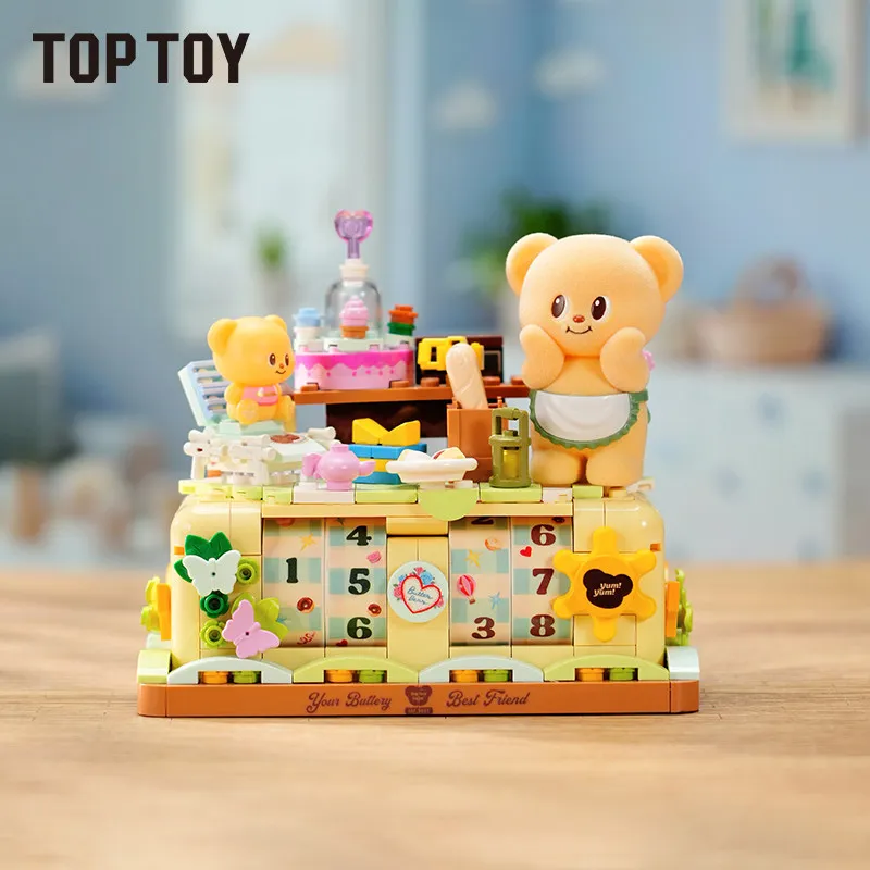 

Конструктор TOPTOY Butter Bear: Вечный календарь, милый настольный декор, сборная игрушка, праздничный подарок для домашнего декора, для взрослых