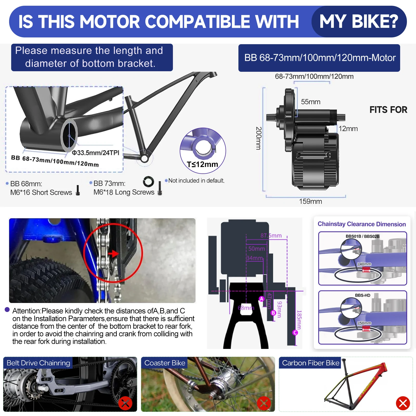 [US Local Stock] Bafang Motor  - Bafang Bbs02B 48V 750W Mid Drive Kit ulasan dan harga