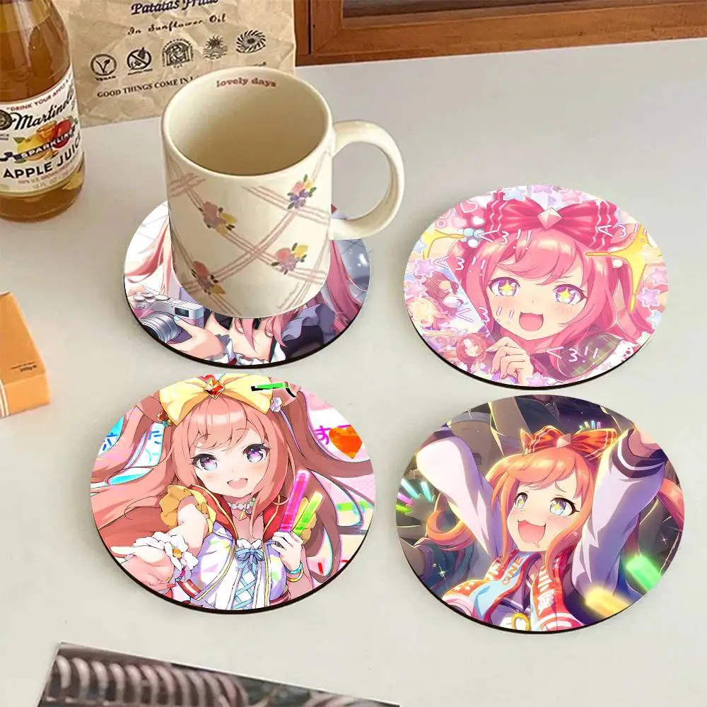 Agnes Digital Anime Umamusume Round Wooden Coasters Suitable For Restaurants And Coffee Home Gift Choice Holidays