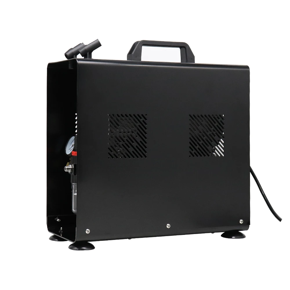 Mini Airbrush Compressor Kit With Iron Shell for Hobby Painting With Cooling Fan TC-90TS