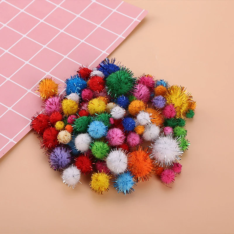 Boule de paillettes en peluche d'oignon doré coloré pour enfants, bricolage créatif, matériaux faits à la main pour décorer le puzzle des enfants