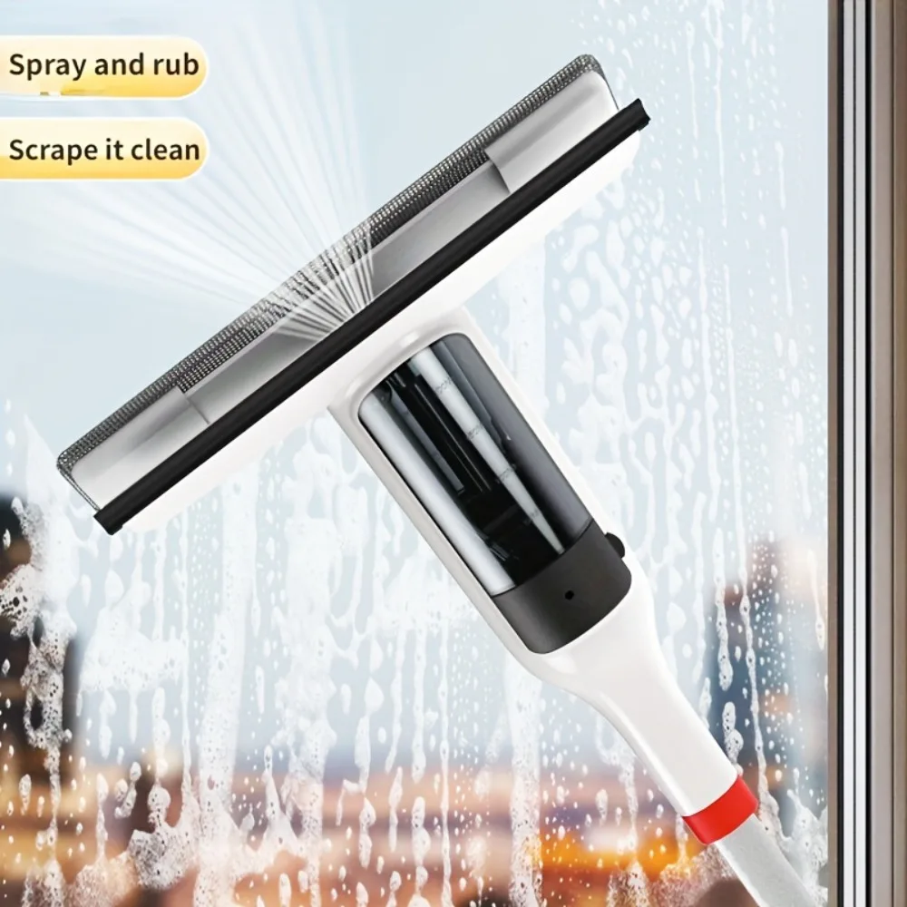 

3 in 1Glass Cleaning Kit Spray Cleaner and Wiper for High Windows Shower Doors and Car Windscreens Essential Home Cleaning Tools