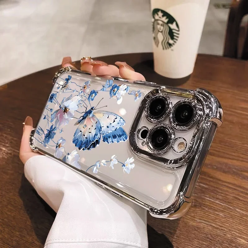 Красочный чехол для телефона с бабочкой для VIVO V50 V40 Lite V23 V25 V27 V30 Pro V29E S15 S16, модный противоударный чехол с рисунком