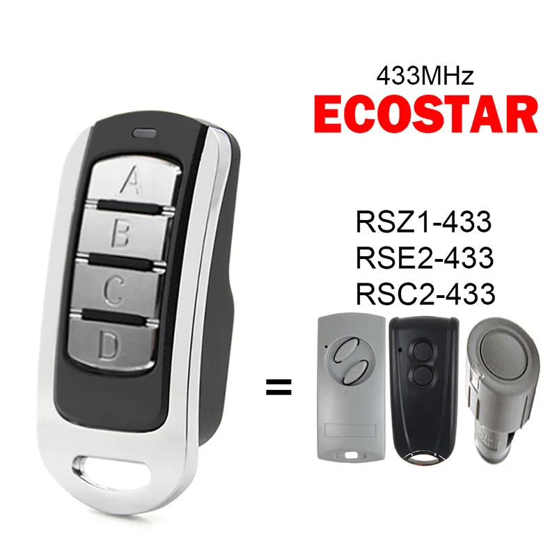For ECOSTAR RSC2 RSE2 RSZ1 433 433MHz Garage Door Remote Control Garage Door Opener 433.92MHz Rolling Code