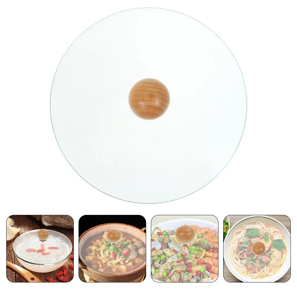 

Clear Glass Lid Sturdy Household Cooking Pot Pan Cover Anti Spill Multi Function Visible Lid Pan Lids Pot Lids
