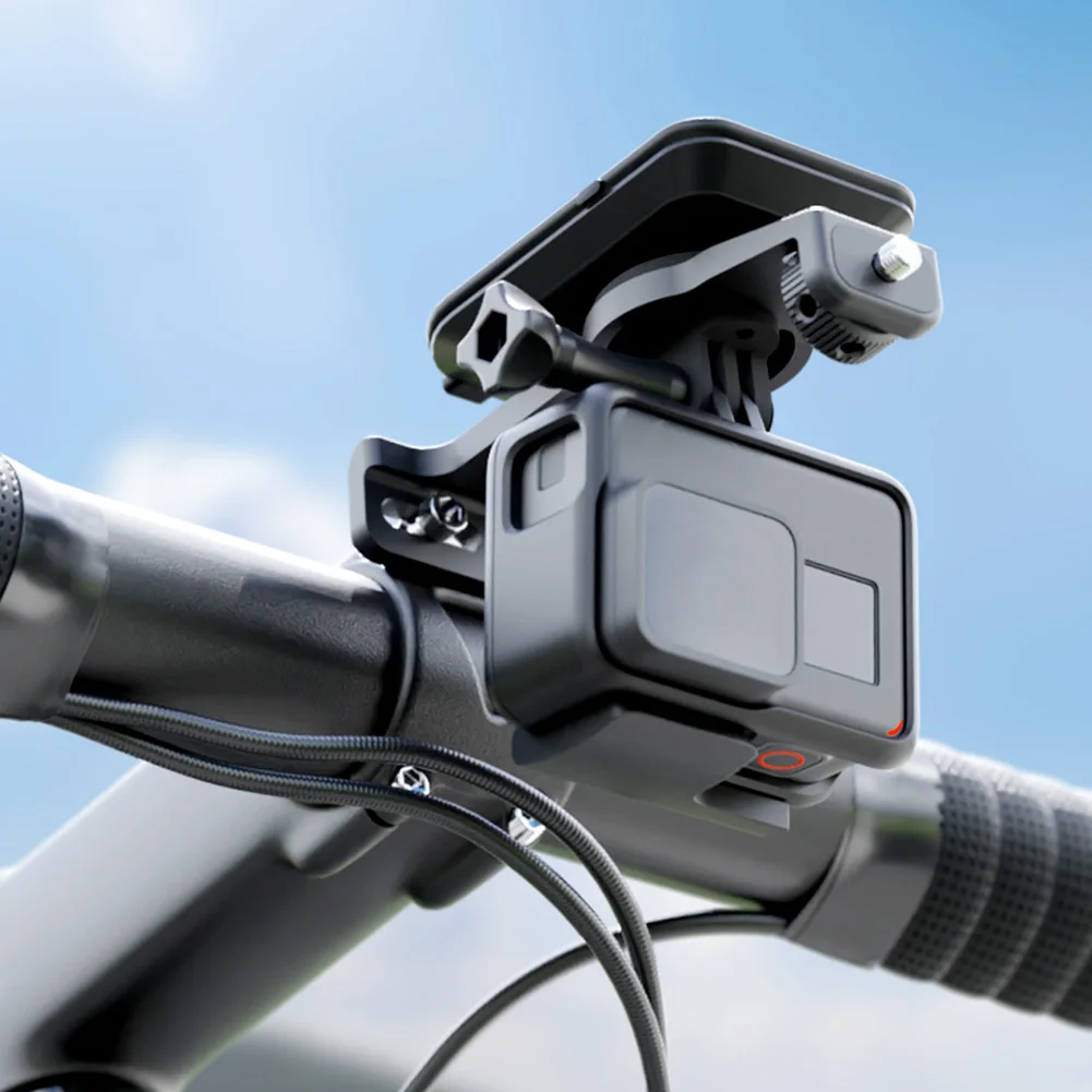 

Bike Stopwatch Mount Aluminum Alloy Adjustable Speedometer Bracket Lightweight Bike Computer Stand for Bike Accessories