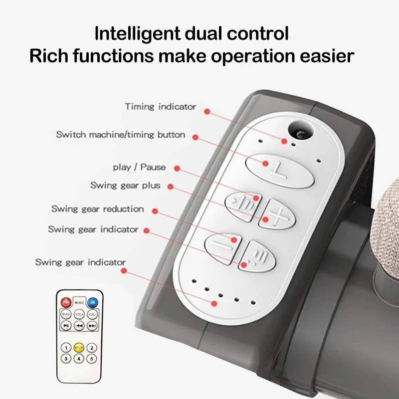 سرير هزاز كهربائي للطفل مع شبكة ناموسية ، سرير طفل حديث الولادة ، سرير نوم مزود بتقنية البلوتوث