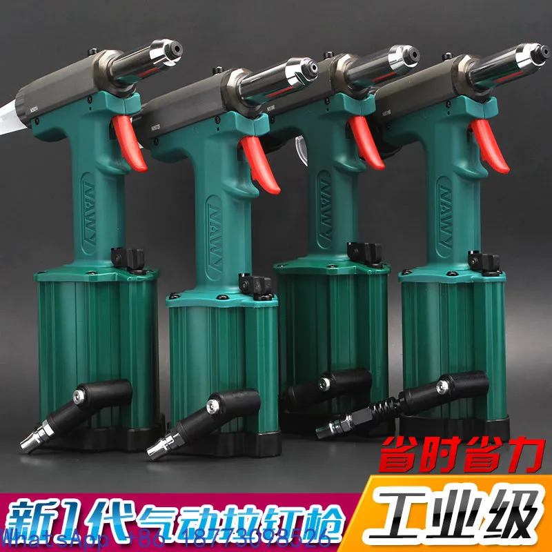 Pistola remachadora neumática, pistola remachadora, pistola ri-vet, núcleo de alta tensión, máquina remachadora, pistola remachadora de acero inoxidable, 1 Uds.
