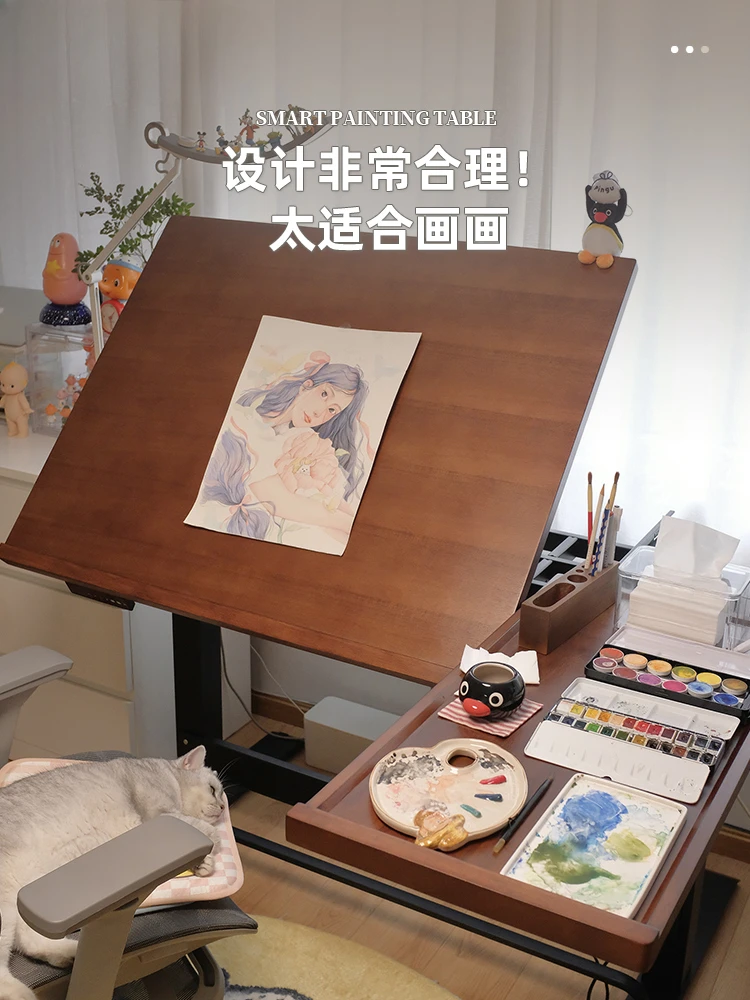 Professional painting table, electric lifting  , art drawing board workbench