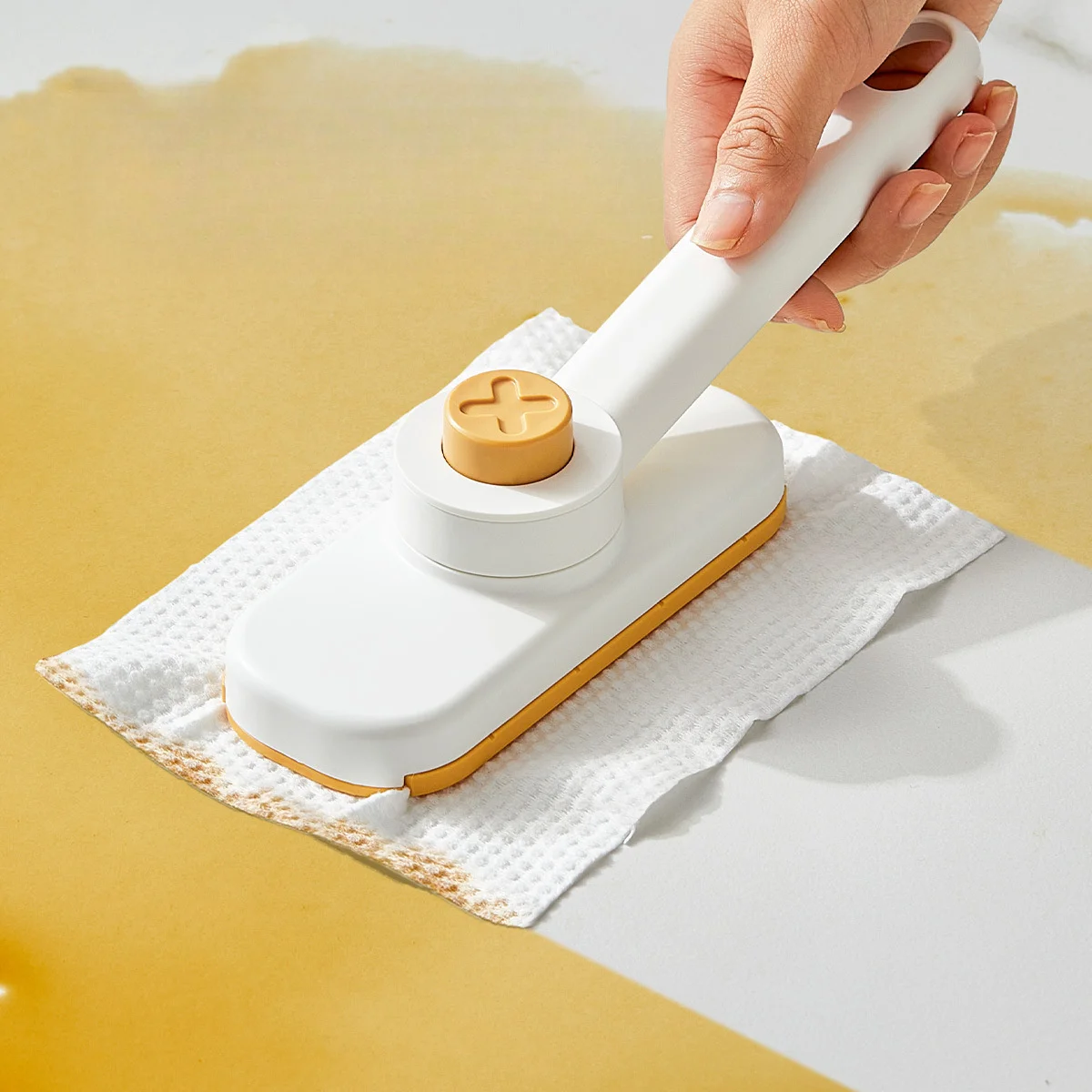 

Versatile Mini Mop with Rotatable Head Handheld Disposable Cloths Cleaner for Easy Floor & Wall Cleaning in Bathroom Kitchen Car
