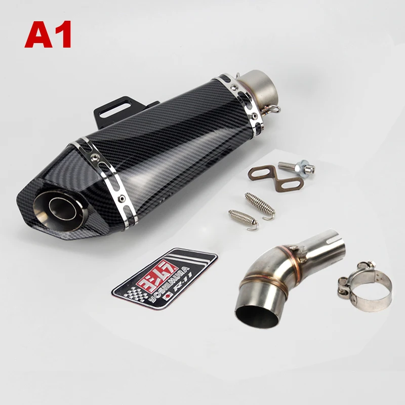 Slip-on for Yamaha R3 R30 MT03 R25 Exhaust Middle Link Pipe Yoshimura Escape Muffler Adapter 51mm Connection Tube with DB Killer