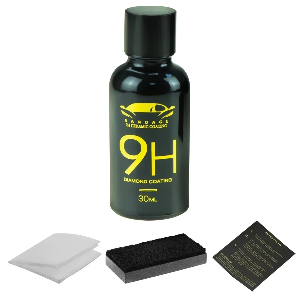 9H Car Liquid Ceramic Coat Super Hydrophobic Glass Coating Set Polysiloxane and Nano materials Ceramics For Cars