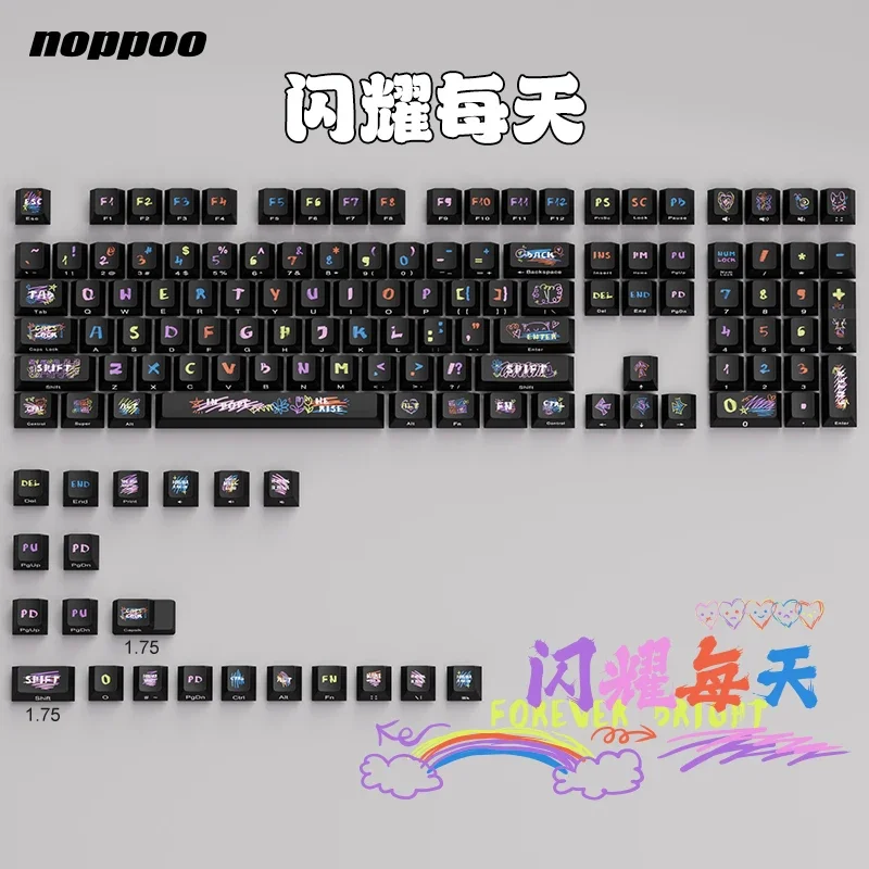 

Keycap hot sublimation original height side engraving mechanical keyboard keycap small full set of PBT