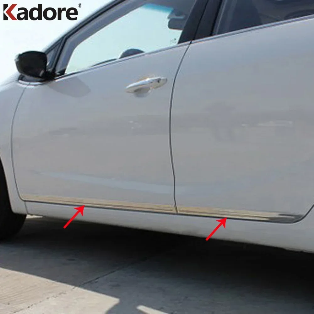 For Kia Cerato K3 Forte 2012 2013 2014 Side Door Body Liner Molding Cover Trim Streamer Car-Styling Stainless Steel