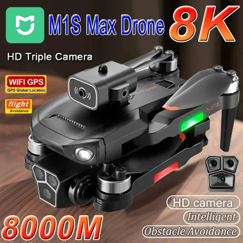 

MIJIA M1S Drone 8K WIFI Three HD ESC Camera Obstacle Avoidance Aerial Photography Brushless Motor RC Foldable Quadcopter Toys