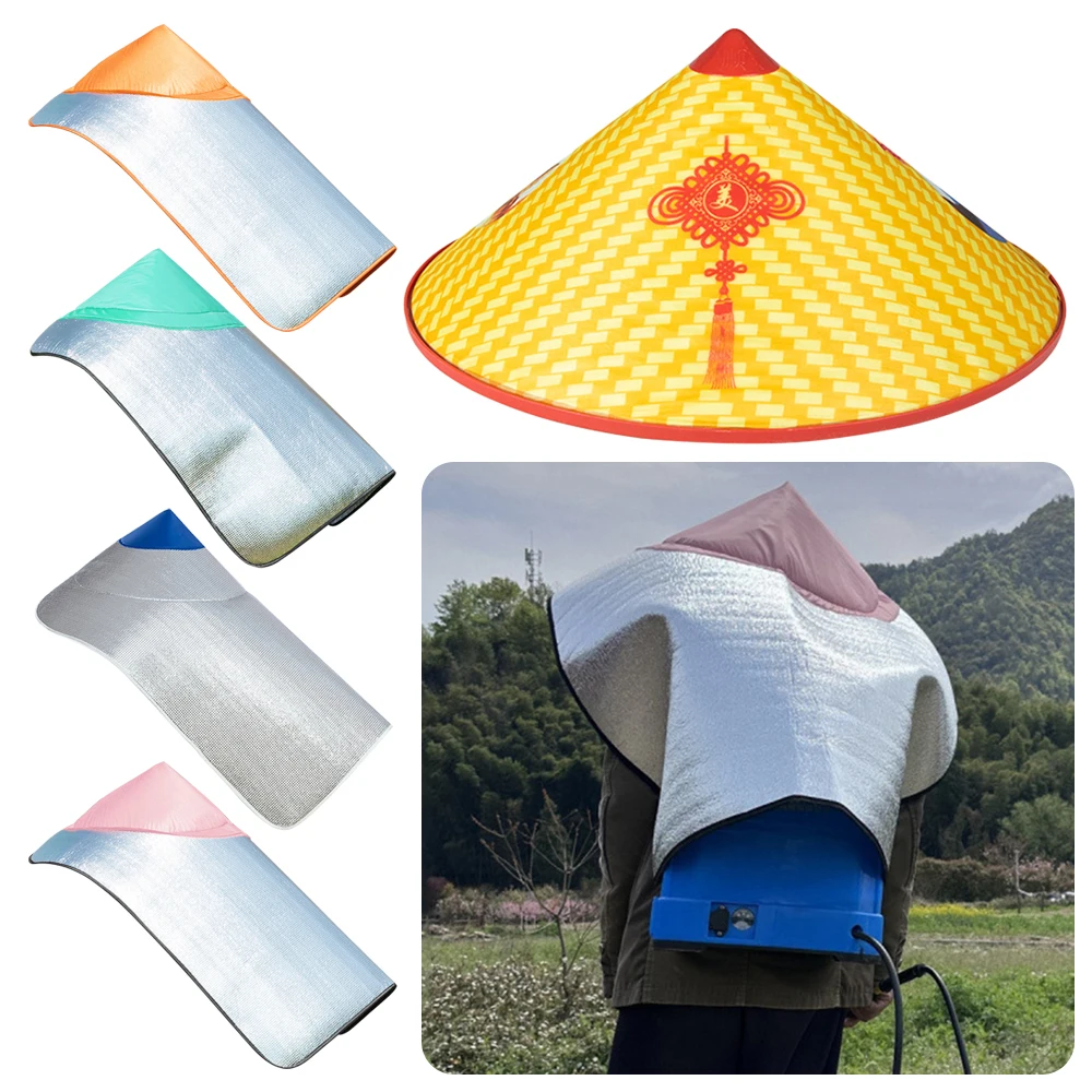 Cloak thi Heat Insulation Sun Hats Wide Brim Cloak thi Tea Picking Cap Thickened Sun&UV Agricultural Work Hat Unisex