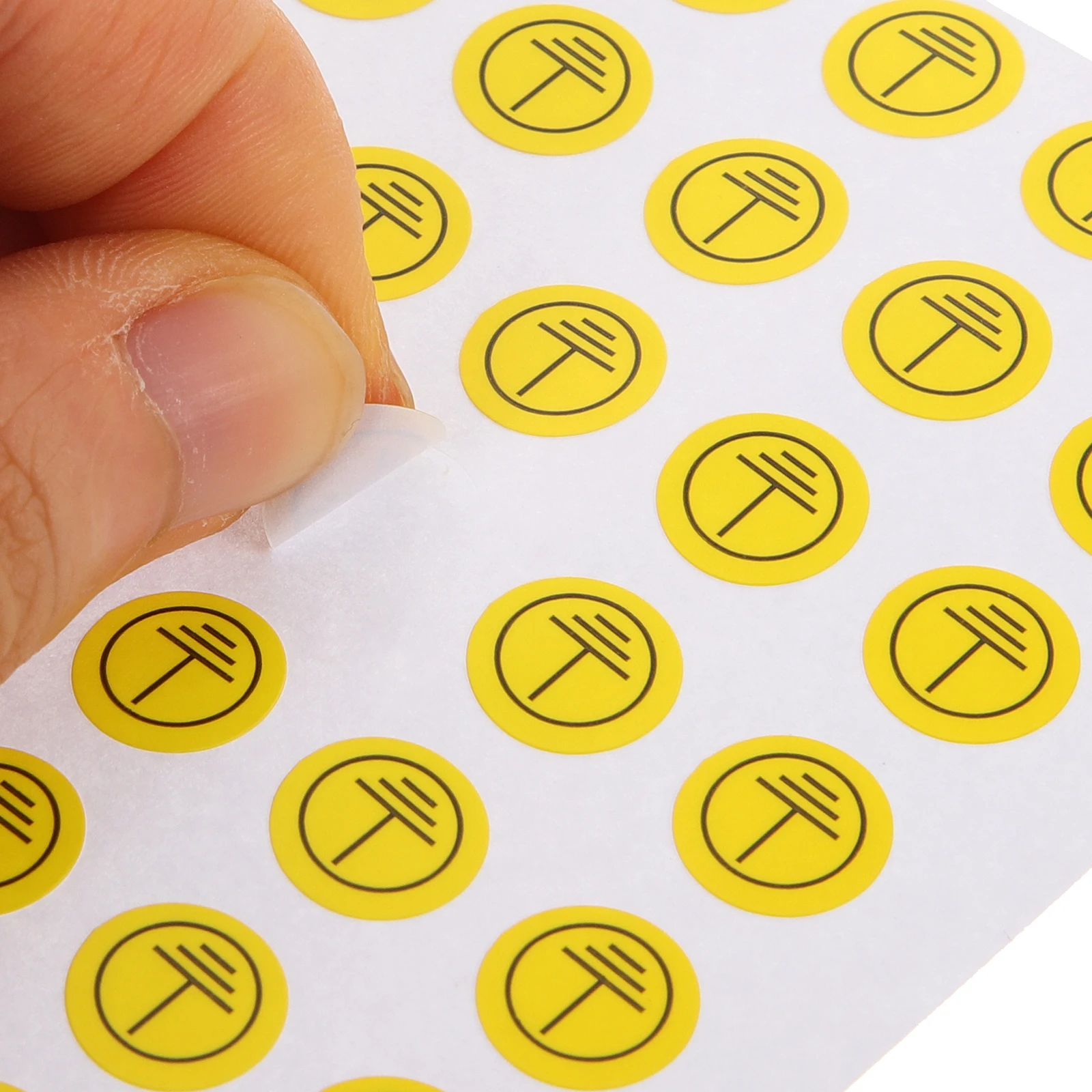 

800 Pcs Electrical Ground Stickers Signboard Caution Grounding Label Work Symbol