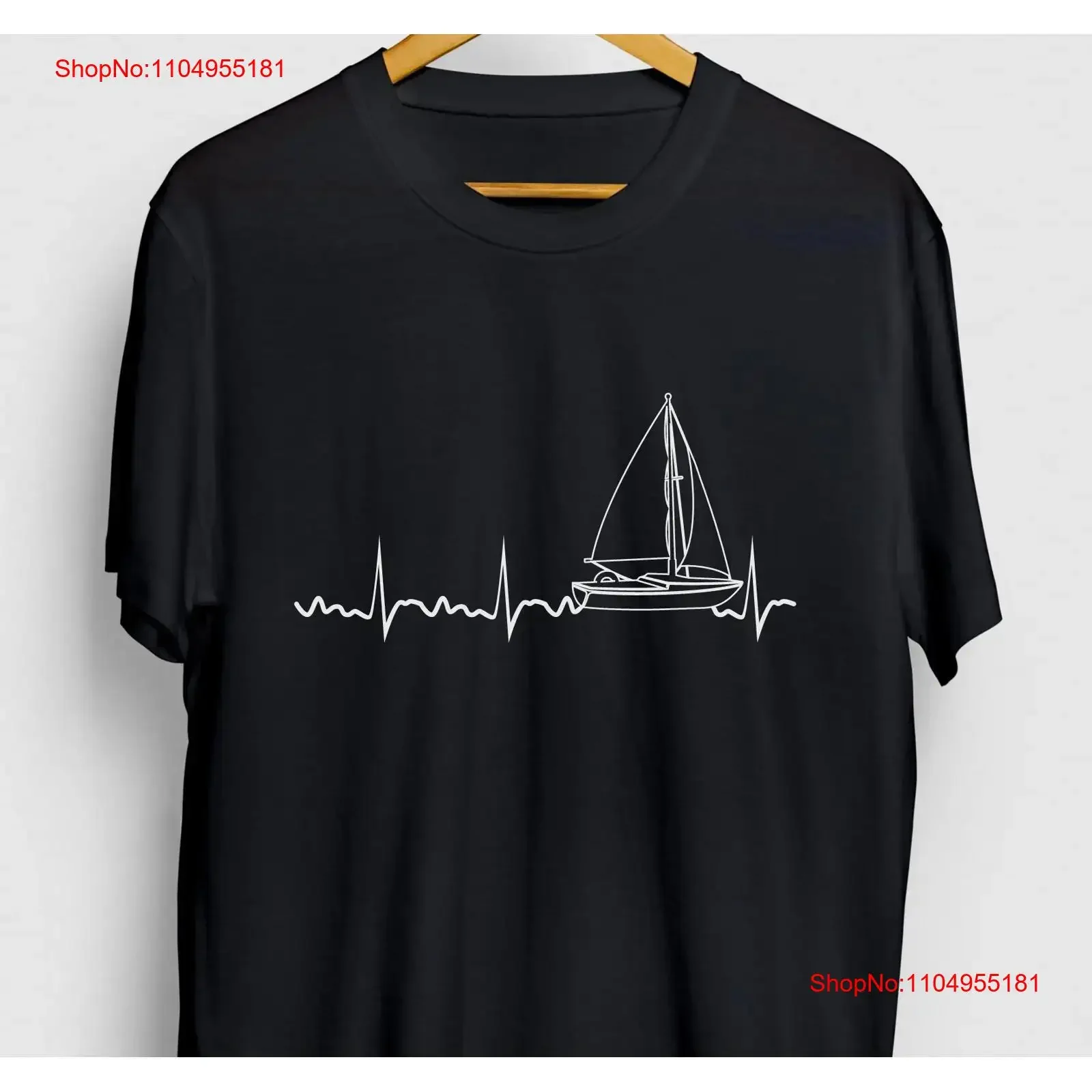Camiseta divertida de marinero, camiseta de velero, latido del corazón, juvenil, vintage, lavada, cómoda, estirada, versátil, ligeramente
