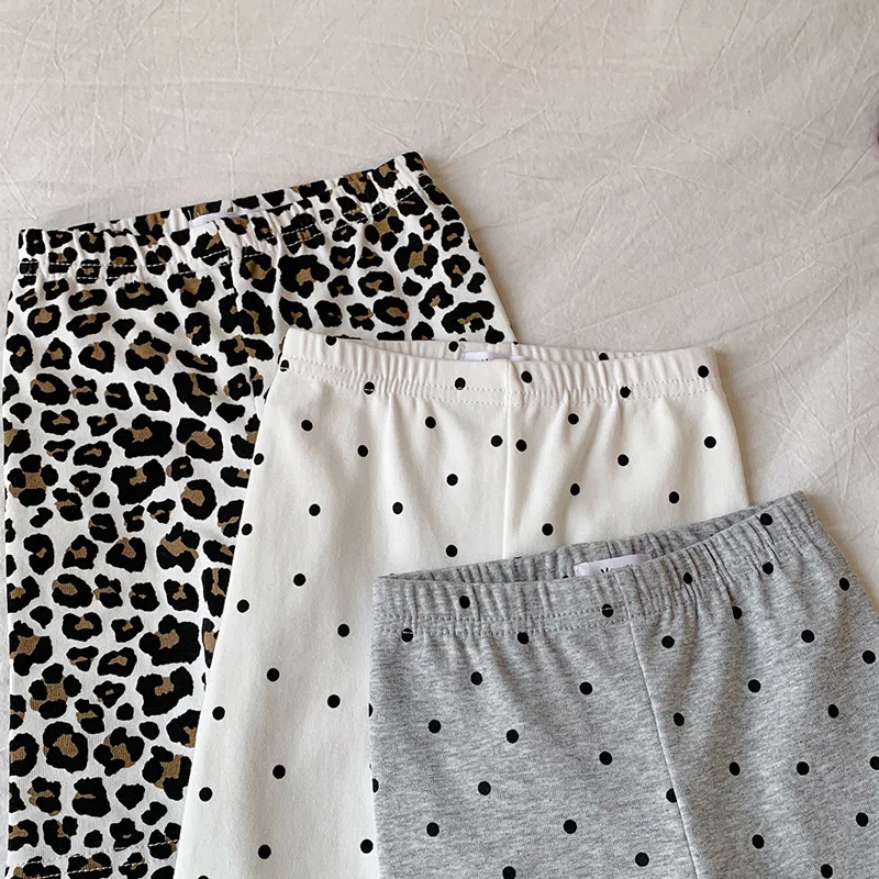 

2026 Summer Hot Selling Versatile Cotton Printed High Elasticity Elastic Waist Children's Five Point Cycling Pants