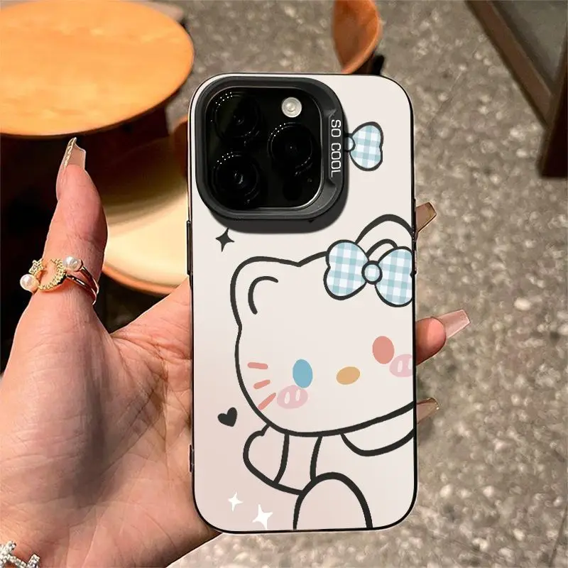 Sanrio Hello Kitty Cartoon Phone Case For iPhone16 15 14 13 11 12 Pro Max XS XR X 7 8 Plus 12 13 MINI Y2K Cute Shockproof Cover