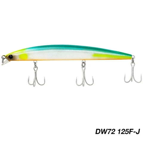 TSURINOYA 125F Ultra Long Casting Slim Minnow Плавающая рыболовная приманка DW72 125 мм 14,3 г 10-60 см Жесткие приманки для морской воды неглубокого действия