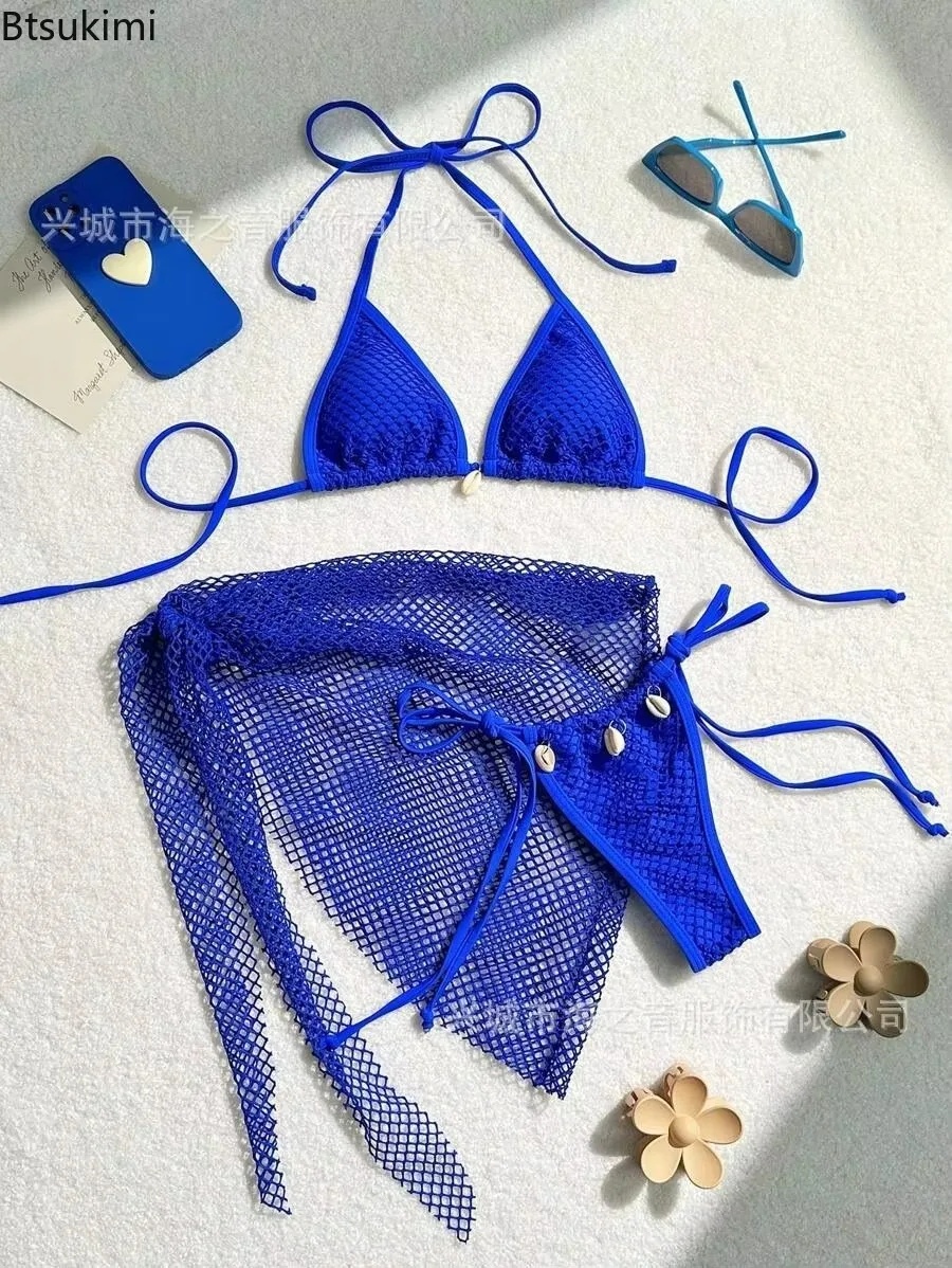 2025 Sexy Bikinis Female Swimsuits Women's Three-Piece Swimwear Beach Swim Wear Bathing Suits Brazilian Bikini Set Pool Bather